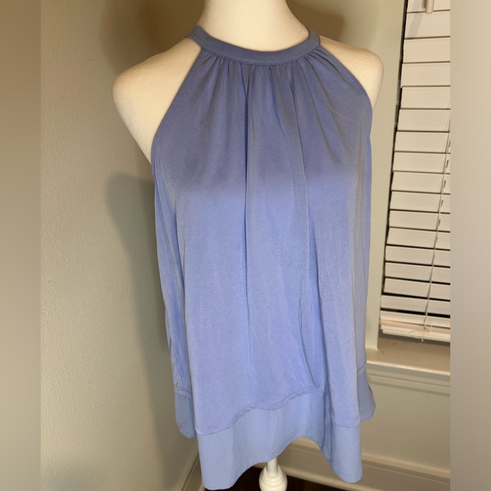 Soft blue loft top